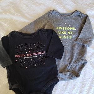 3/$20 Carter's 3M Long Sleeve Onesies